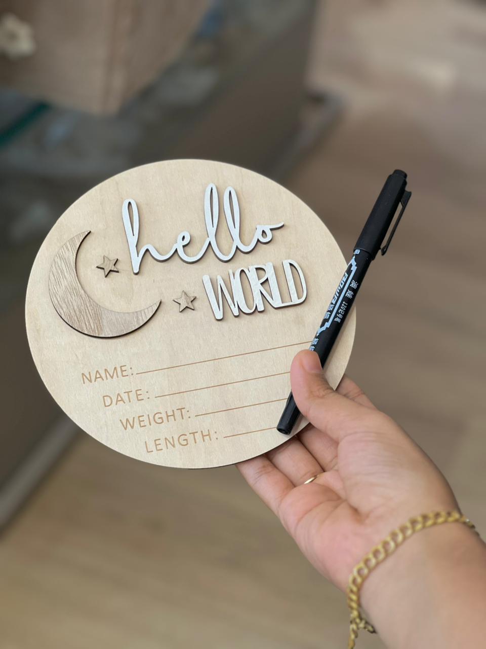 Newborn - Hello World Moon Cards