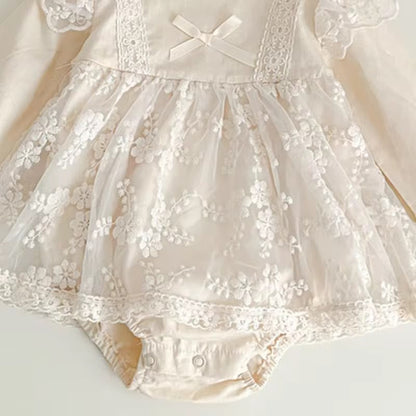 Girls Rosalie lace romper
