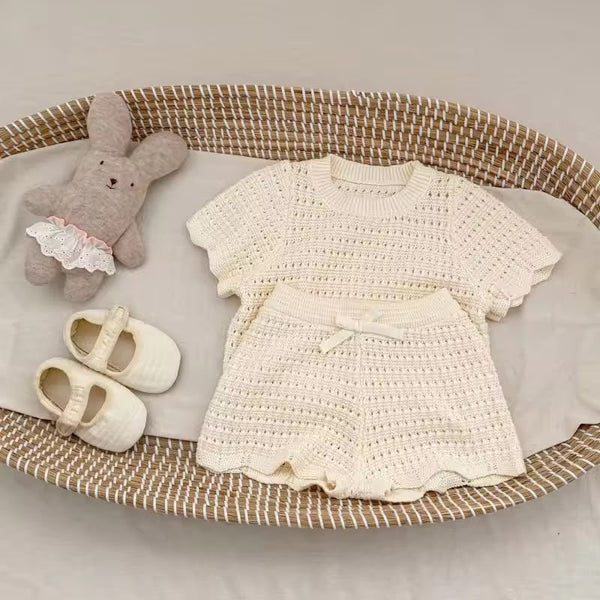 Girls Snow drop knit set