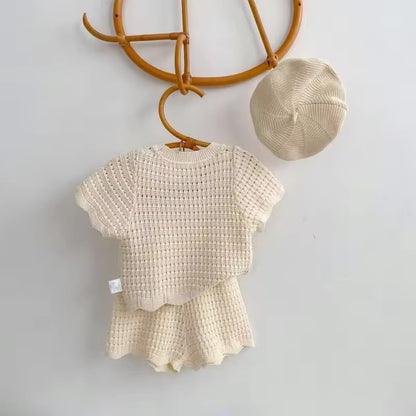 Girls Snow drop knit set