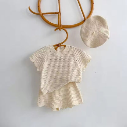 Girls Snow drop knit set