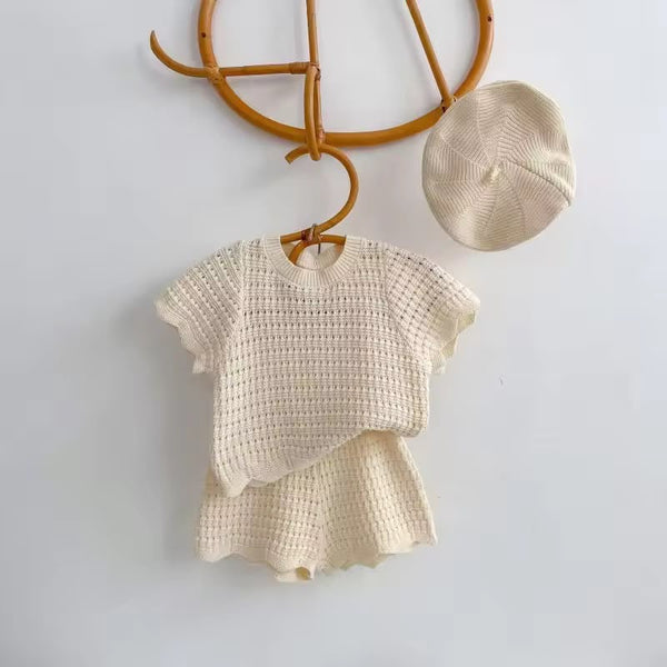 Girls Snow drop knit set