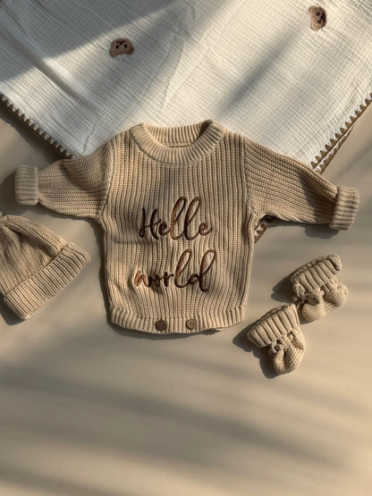 Hello World - Newborn Romper
