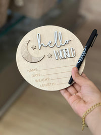 Newborn - Hello World Moon Cards